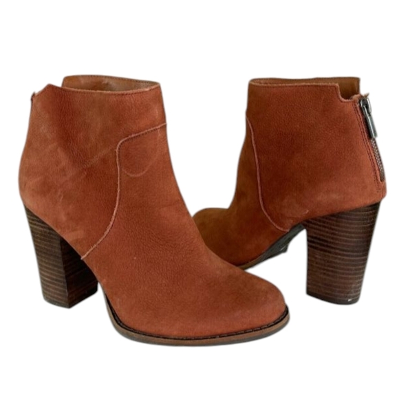 Lucky Brand Liesell Ankle Boot Warm Terracotta New  Condition Leather Size 7.5 - Picture 1 of 10